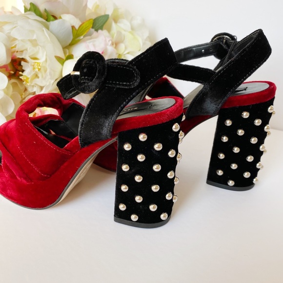 Zara Velvet Sandals With Beaded Detail - Picture 9 of 9